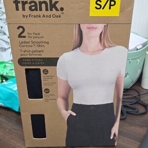 Frank & Oak Size S Black 2 Pack of Smoothing Contour T-Shirts